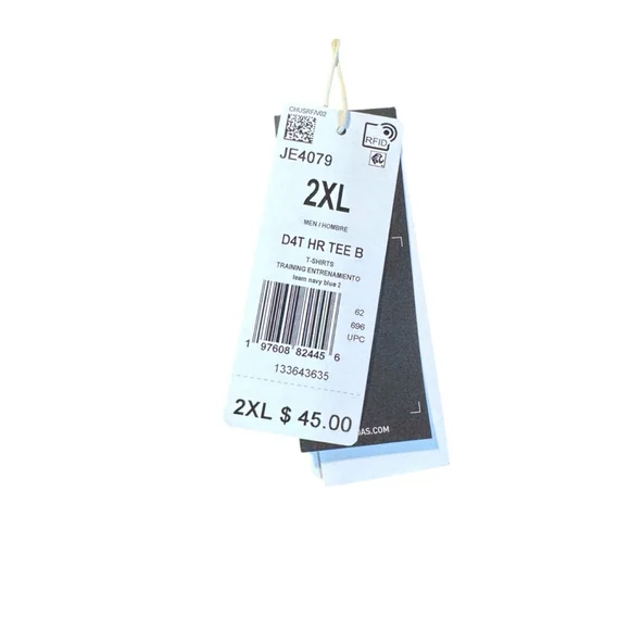 Men's Adidas Training T-Shirt Size 2XL Blue - Picture 3 of 3